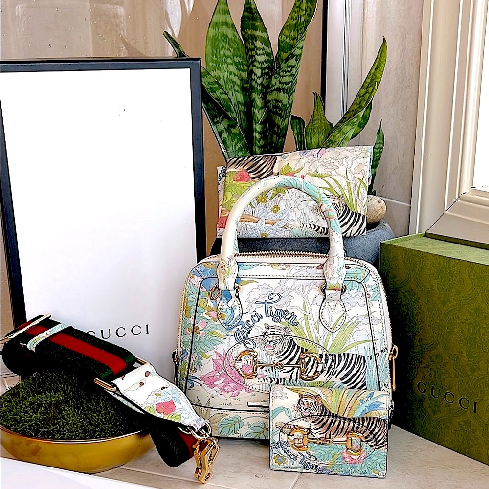 Gucci horsebit tiger Floral Print Women's Bag and wallet - Picture 4 of 16